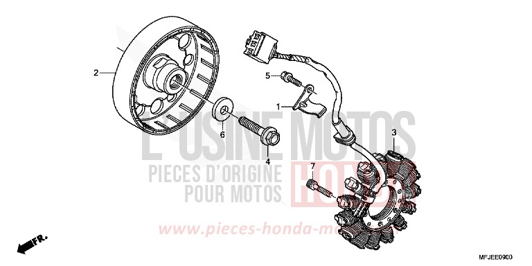 GENERATOR for CBR600RR ABS GRAPHITE BLACK (NHB01) from 2012